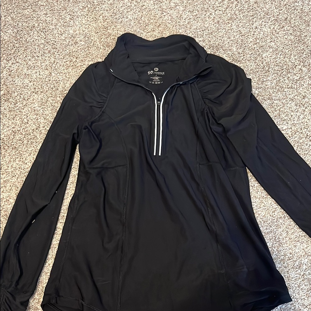 90 Degree by Reflex Black Quarter-Zip Pullover